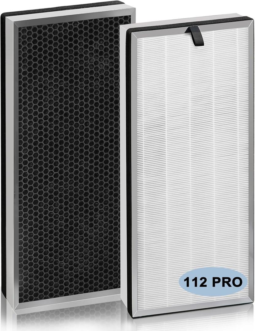 112 PRO Replacement Filter | Compatible with MA Series Air Purifier 112 PRO | 3-in-1 with Pre-Filter, High-Efficiency Core Layer, and Activated Carbon | 2-Pack, 1.89 x 10.51 Inch
