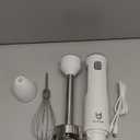 Cordless Hand Blender, UTALENT Variable Speed Immersion Blender handheld Rechargeable, with USB-C Charging Cable, Egg Whisk, for Smoothies, Milkshakes, Hummus and Soups  White