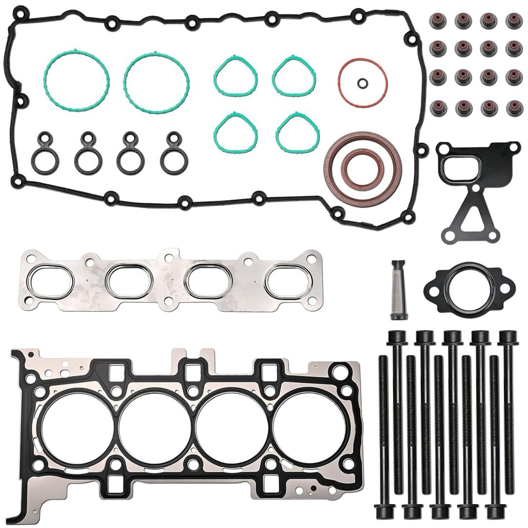 Head Gasket Set with Bolts Compatible with 2013-2022 Jeep Dodge Chrysler 2.4L Cherokee Renegade Dart 200 Ram ProMaster City 500X - Replaces# HGB1171 68188889AE 4627326AC HS55384