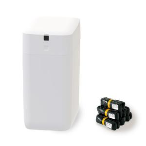 Automatic Trash Can, 3 Gallon Self Sealing and Self-Changing Smart Trash Can, Motion Sensor, Touchless Garbage can with lid for Kitchen Bathroom Bedroom Office, 6 Refill Rings(C3, White)