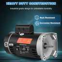 GCCSJ B2840 2 1/2HP Pool Pump Motor, 56Y Frame Swimming Pool Pump Motor, 230V, 3450 RPM, 303 Stainless Steel Shaft, Replacement Motor for Outdoor/Indoor Swimming Pool