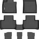 HAFIDI Floor Mats Fit for 2021-2026 Volvo XC90 Recharge 7 Seats All Weather Protection TPE Anti-Slip Automotive Floor Liners, Fits 1st & 2nd & 3rd Row Full Set Custom Accessories, Black