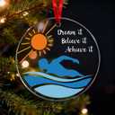 3 x Swimming Ornament Gifts 2025 - Christmas Ornaments Gifts for Swimmers, Boys, Girls - Funny Swimming Gift for Christmas Tree Ornaments - Swim Decoration Gift