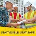 PeerBasics Safety Vests 10 Pack - Yellow Reflective High Visibility, Hi Vis Silver Strip, Men Women, Work, Cycling, Runner, Surveyor, Volunteer, Crossing Guard, Road, Construction, Neon (Mesh, 10)