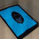 220L Collapsible Wagon Cart Foldable, 460lbs Load Capacity Heavy Duty Folding Beach Wagons with Big All-Terrain Wheels, Utility Carts for Groceries, Camping, Sports - Grey&Turquoise