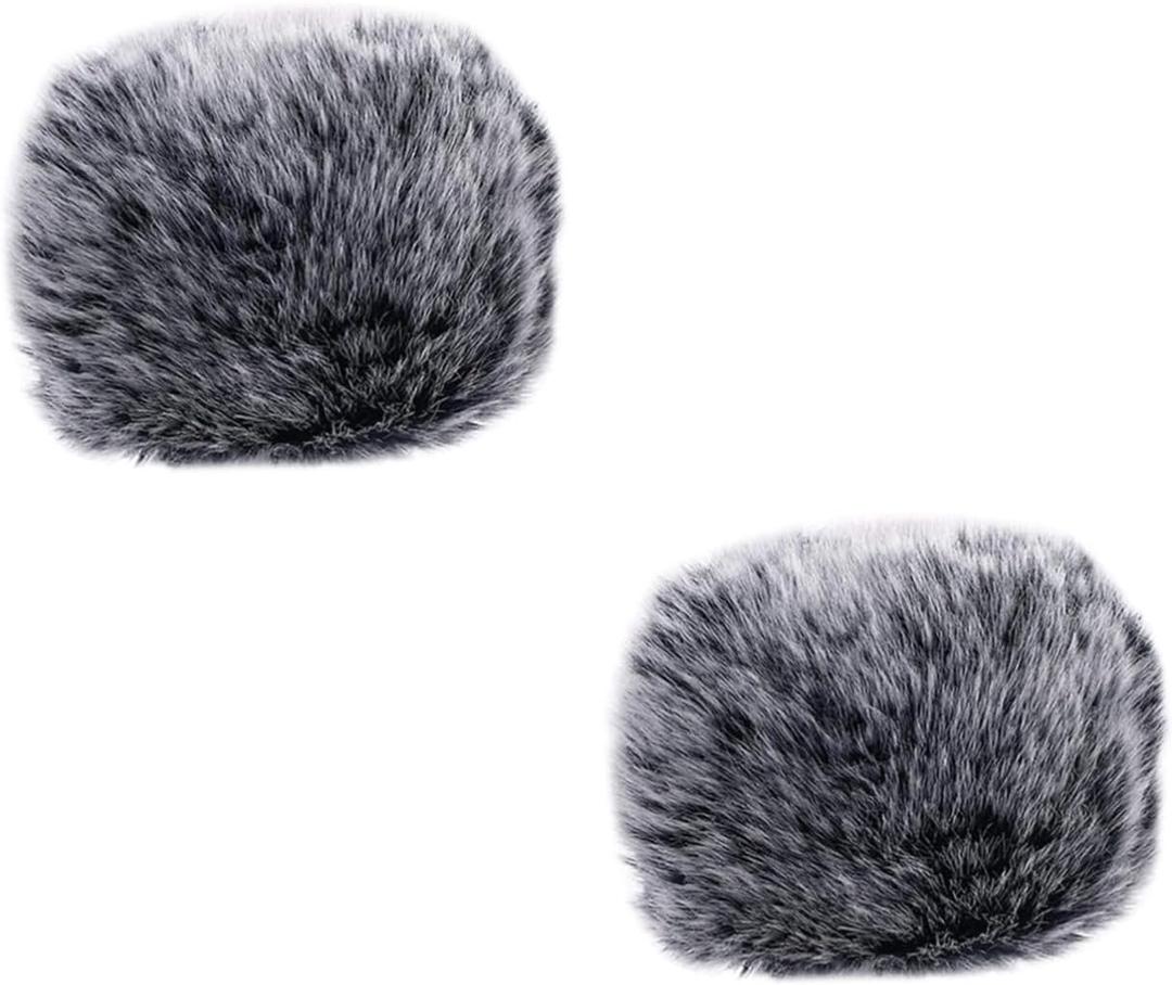 ibasenice 2pcs Microphone Windscreen Cover for Noise Reduction Furry Protective Sleeve for Handheld Microphones Easy to Install for Ktv and Karaoke Use