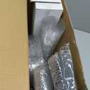 WDF 150pcs Silver Plastic Plates Disposable - Winter Wonderland Party Decorations include 50 Dinner And Salad Plates,25 Forks, 25 Knives, 25 Spoons& 10oz Plastic Cups