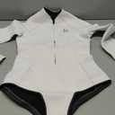 KMT Wetsuit for Women, Womens Long Sleeve Shorty Wet Suits 2mm Front Zipper Springsuit (6, White)