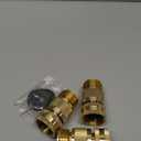 HQMPC Garden Hose Quick Connect Solid Brass Quick Connector Garden Hose Fitting Water Hose Connectors 3/4 inch GHT (3 SETS)