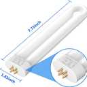 GOOTOP Replacement Bulb for Zap T6 Pro, K15, T9,X3 Bug Zapper, 15W, 4-Pin Base, U-Tube Bulb Twin Tube Bulb