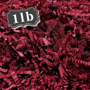 ZEBMOON 1 LB Dark Red Crinkle Cut Paper Shred Filler Great for Gift Wrapping, Basket Filling, Birthday, Wedding, Halloween, Thanksgiving, Christmas Day, New Year Party Decorations Filling Supplies