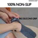 WHISPER DEER No Show Low Cut Socks Men - Invisible Casual Cotton Loafer Socks With Non-Slip Grip (3/6/12 Packs)