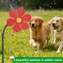 Crazy Daisy Sprinkler, Funny Sunflower Water Sprinkler for Lawn Garden Yard Watering, Crazy Dancing Daisy Water Sprinklers for Dogs Outdoor Play - Red
