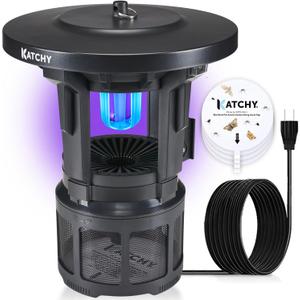 KATCHY Outdoor Insect Trap with Wall-Mounted Bracket - Non-Zapper Traps for Outdoors - Catch Insects Outdoors