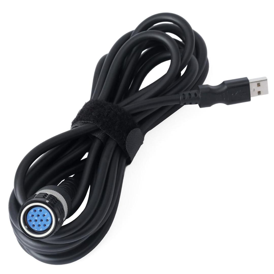 88890305 Scanner Diagnostic Cable USB Adapter Connector Compatible with Volvo Truck Excavator Automotive Vehicle Parts, Replace for VOCOM 88890300 for VOCOMII 88894000 12-Pin