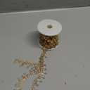 PEARLY JUN 1 Yards Rhinestone Trim Crystal Rhinestone Chain Gold Fringe Sewing Dress DIY Wedding Craft Projects Party Wedding Bouquet for Decoration Bridal Costume Embellishment Clothing Accessories