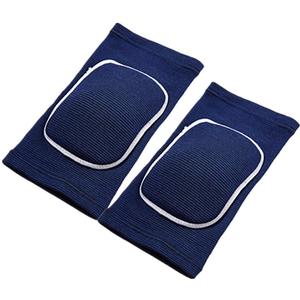 MINILUJIA Soft Breathable Knee Pads for Kid Elastic Nonslip Sponge Sleeves Flexible Children Knee Support Protector Sleeves Cover One Pair (Medium, Blue)