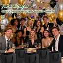 Black Gift Bags With Handles, 8x5x10 Inch Sturdy Kraft Paper Gift Bags, Bulk for Wedding, Party, Birthday, Business and Shopping (Black-M-24-pcs)