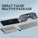 Premium Acetate Aviator Polarized Sunglasses for Men Women Scratch/Saltwater Resistant/Oleophobic Coating Lens (Black and Tortoise Frame/Grey Lens)