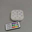 Pool Lights, Rechargeable Submersible LED Light with Remote Control - 5 Adjustable Brightness Levels, 16 Colors & 6 RGB Modes, IP68 Waterproof, 10H Runtime, Installation Accessories Included, (Pack of 2)