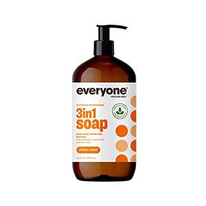 Everyone 3-in-1 Soap, Body Wash, Bubble Bath, Shampoo, 32 Ounce (Pack of 2), Citrus and Mint, made with Essential Oils for Men and Women