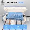 Flemoon Medium Outdoor Electrical Box (11.5x5.2x4 inch), IP54 Waterproof Extension Cord Cover w/6 Cable Entry Ports, Weatherproof Connection Box for Power Strip, Timer, Plug, Holiday Lights, White