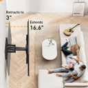 Perlegear UL Listed Full Motion TV Wall Mount for 42-90 inch TVs up to 132 lbs, TV Mount with Dual Articulating Arms, Tool-Free Tilt, Swivel, Extension, Leveling, Max VESA 600x400mm, 16" Studs, PGLF8.