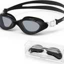 Adult Swim Goggles for Men Women Swimming Goggles Pool Anti-Fog/UV Water Swim Glasses Goggle with Case (Black)
