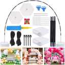 JOYYPOP Balloon Arch Kit, 10ft Wide & 9ft Tall Adjustable Balloon Arch Stand with Base Frame Garden Arbors for Graduation Wedding Birthday Baby Shower Party Supplies Photo Backdrop Decoration
