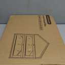 JANSNIMEN Corner Bread Box for Kitchen Countertop, Large Bread Container Storage Bamboo Wooden Farmhouse Bread Box with Window Bread Holder (Brown)