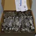 Ravinte 20 Pack 10 Pairs Short Arm Kitchen Cabinet Hinges for 5/8 Inch Overlay Cabinet, Brushed Nickel 105 Degree Opening Angle Hinges, Soft Close Concealed with Mounting Screws for Face Frame Door