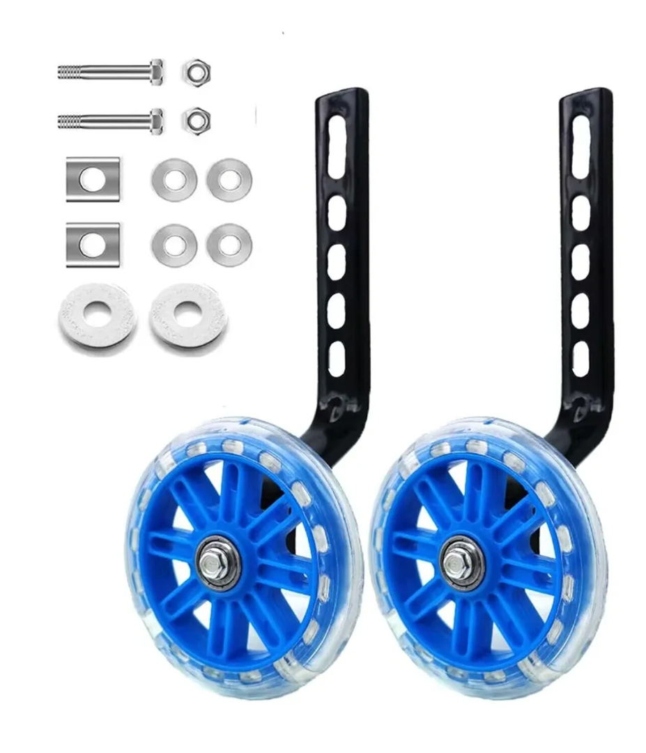 Mehome Flash Training Wheels for 12 14 16 18 20 Inch Kids Bike，Heavy Duty Training Wheels are for Single Speed Bicycle