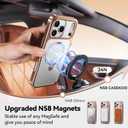CASEKOO Rose Gold Glossy Designed for iPhone 17 Pro Case with 360 Spin Magnetic Stand [Fit for MagSafe][17FT Military Protection] Slim Polished Frame Titanium Alloy Sturdy Stand 6.3'', Rose Gold