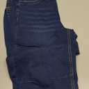GRAPENT Capri Jeans for Women Mid Rise Straight Leg Casual Relaxed Fit Summer Cropped Stretchy Denim Capris Pants (Large, Darkness Blue)