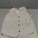 Men's Suit 3 Piece Beige Linen Suits Slim Fit Suit Blazer Vest Pants Set Wedding Prom Tuxedos Business Casual Suit, S