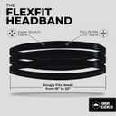 Tough Headwear Thin Elastic Headbands for Men - Sports Hair Head Band for Women & Men - Non Slip Mens Workout Headband - Running or Soccer Headband - 6-Pack (Black)