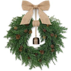 Christmas Wreath Christmas Front Door Wreath Ornament,Christmasl Collection, 20X16Inches, for Home Winter Thanksgiving Xmas Outdoor Indoor Mantel Wall Window Party Holiday Decor