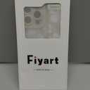 Fiyart Designed for iPhone 13 Pro Max Case Cute Flowers with Strap Soft TPU Phone Cover Protective Camera Lens Protection for Women Men Floral Bumper with Stand 6.7"-White