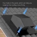 Hon&Guan 10 Inch Roof Exhaust Vent Cap - Heavy Duty Galvanized Steel Roof Vents for Houses, with Damper, for Home Ventilation System - Black