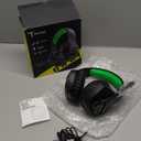 BINNUNE 2.4GHz Wireless Gaming Headset, Bluetooth 5.3 Gaming Headphones with Noise Canceling Mic, 120H Ultra-Long Battery, 50mm Drivers, Multi-Platform for PC / PS5 /PS4/ Switch/Mobile, Green