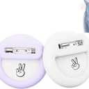 for Air Tag Holder for Kids (2 Pack), Hidden GPS Tracker Case with Invisible Pin for Airtag, Silicone Protective Cover for Toddlers, Children, Elderly, Cloth, Pants, Shoe, Backpack(White+Purple)