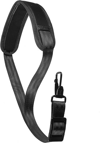 Yolev Saxophone Neck Strap Soft Adjustable Leather Strap Padded Black Saxophone Strap for Alto Sax Tenor Clarinet Baritone Music Instrument Accessories