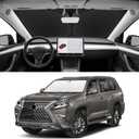 Custom Fit Windshield Sun Shade for Lexus GX 2010-2023, Blocks UV & Heat, Front Window Sunshade Accessories, Easy Fold & Store Keep Your Car Cooler