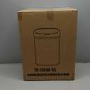 BestOffice | 13 Gallon Trash Can with Lid | Automatic Touchless Garbage Can | Odor Control | Modern Oval Design | Easy to Clean | Stainless Steel | Fits Any Kitchen, Bathroom, Office or Home