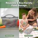 Haakaa Silicone Microwave Steamer & Steriliser Bag, 70oz/2000ml Large Capacity Reusable Steaming Bags for Baby Bottles, Breast Pump, Accessories, Pacifiers,Teethers, Great for Home&On The Go, Grey/1PC