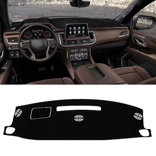 Juborre Dash Cover for 2021-2024 Chevrolet Suburban/Tahoe/GMC Yukon Accessories,Polyester Dashboard Cover for Suburban/Tahoe,Dash Mat No Glare UV Rays Protector(Not for Yukon Denali)