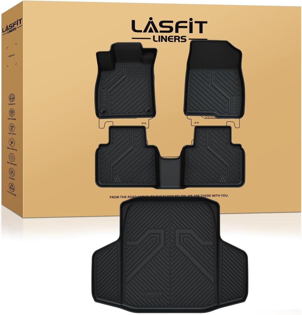 LASFIT Floor Mats & Trunk Mat for Honda Accord Sedan 2018-2022 Gas & Hybrid