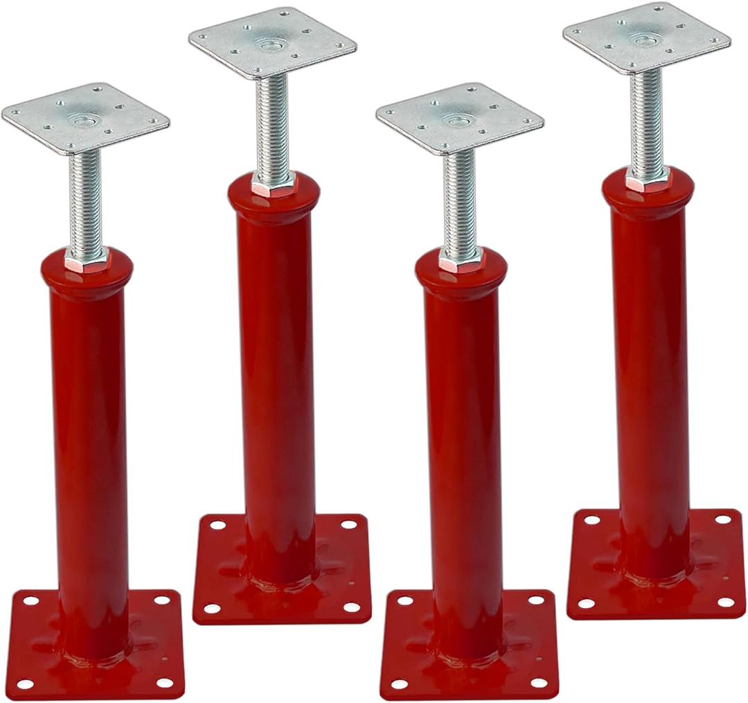 House Floor Jacks for Leveling & Stabilizing Floor Beams, 11" -16" Screw Basement Floor Jack Post Pole Joist Jacks, Telescoping Screw Jacks for Temporary Support House Foundation Repair