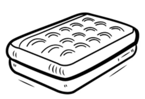 Inflatable Air Mattress Black 62x47