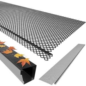 Gutter Guard - Universal Fit for 4, 5, 6 Inch K-Style Gutters - Black Coated Steel Micro Mesh - Snap-in Interlocking Leaf Filters - Durable Rain Gutter Screens for Debris 20 Pack